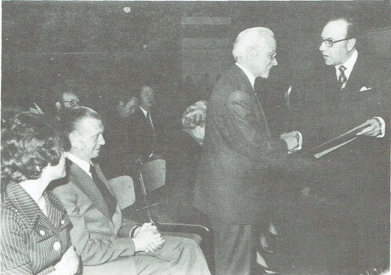 Afscheid van burgemeester Blairon in 1976.