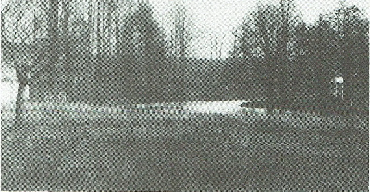 Das Anwesen Marga mit Park und Teich.