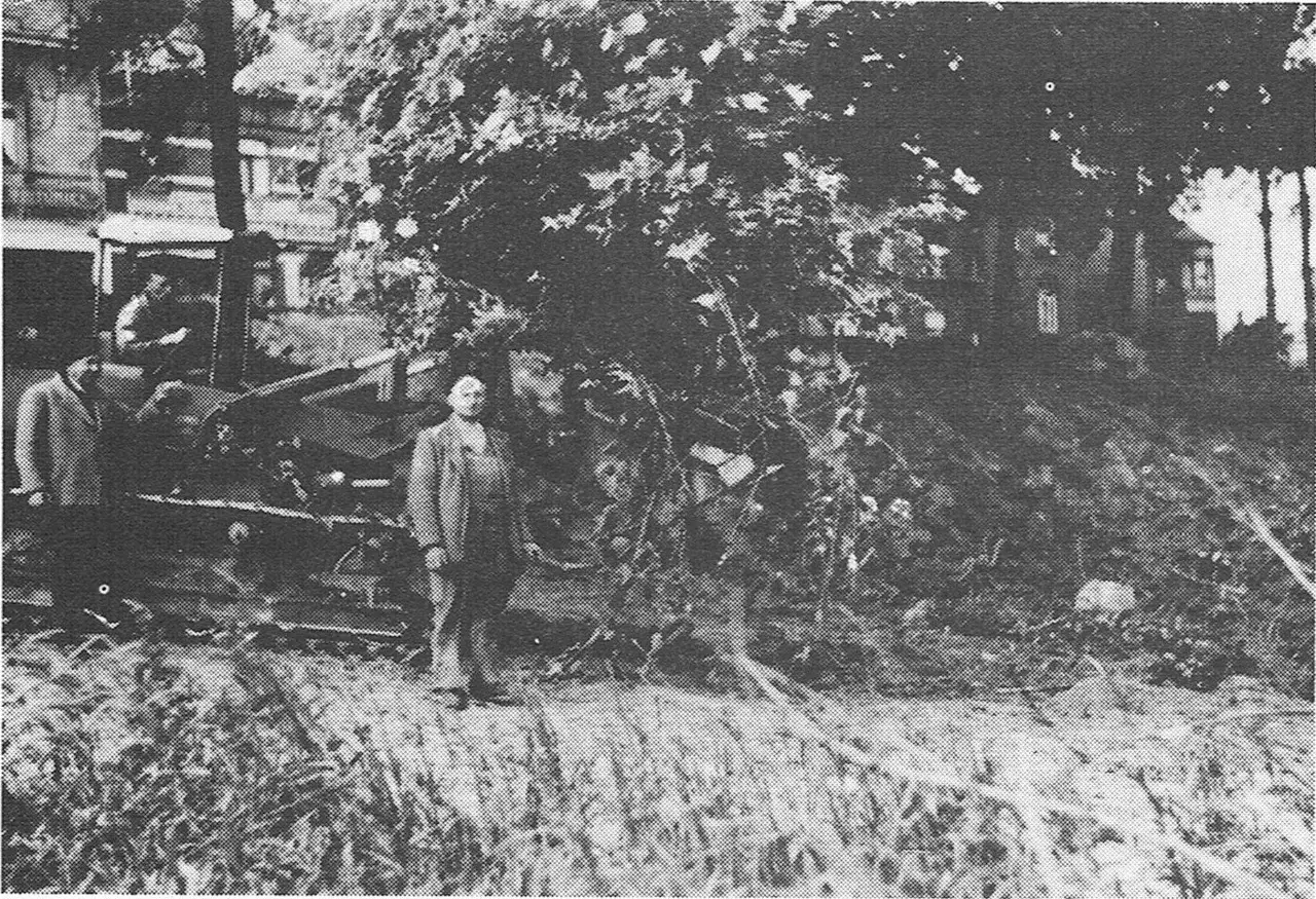 Arbeiten am Park 1956, mit Schöffe De Geyndt.