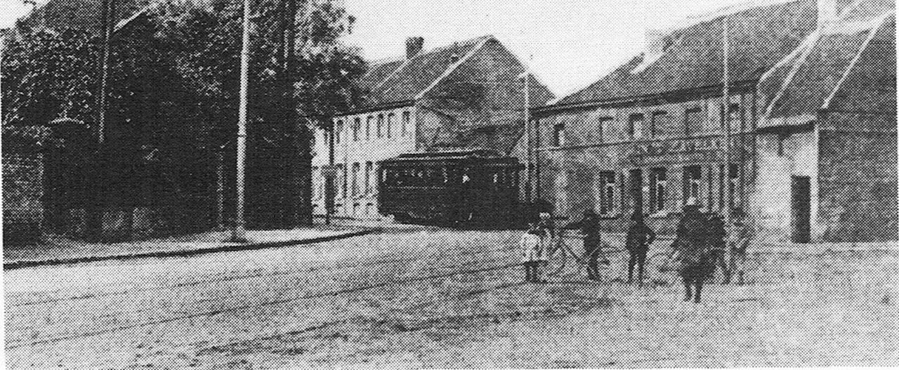 Een elektrische tram; de eerste verschenen in de jaren twintig.