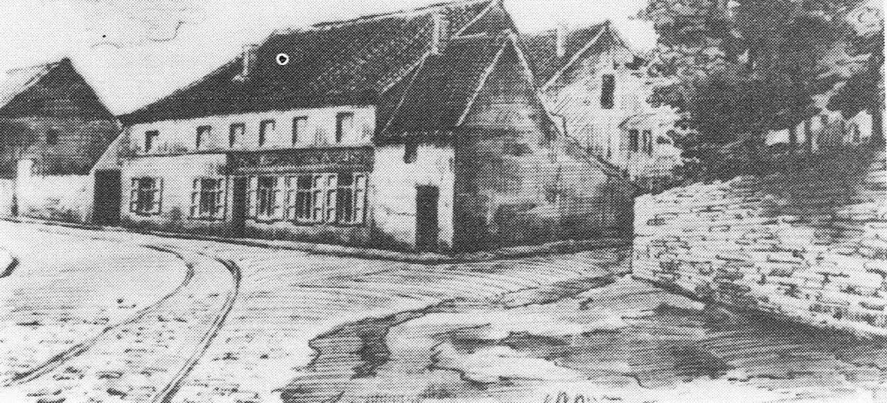 Herberg «In ’t Zavelken», uitgebaat door Petrus Janssens, hoek Haachtsesteenweg en Kuregemstraat.