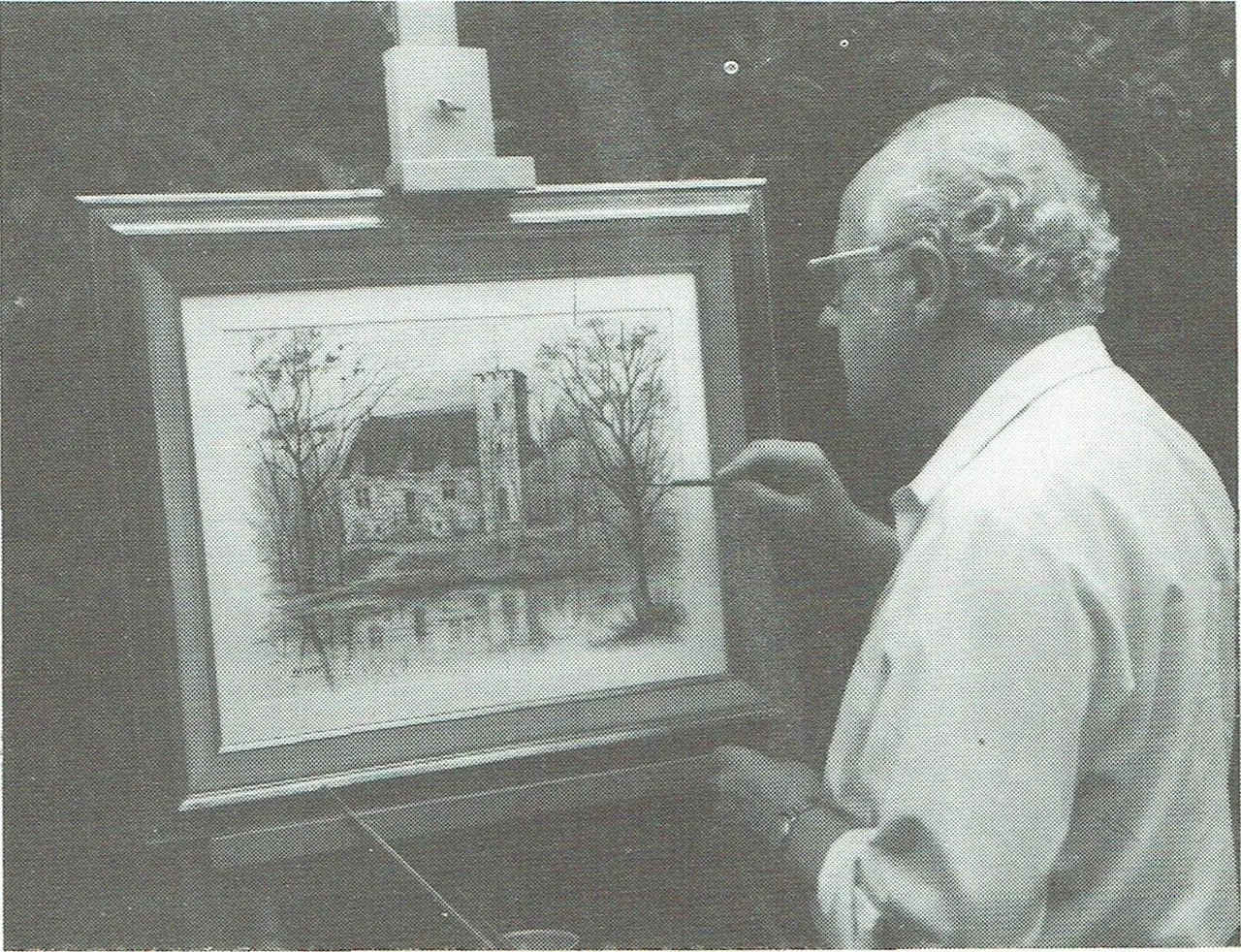 Arthur Peeters malt den Donjon.