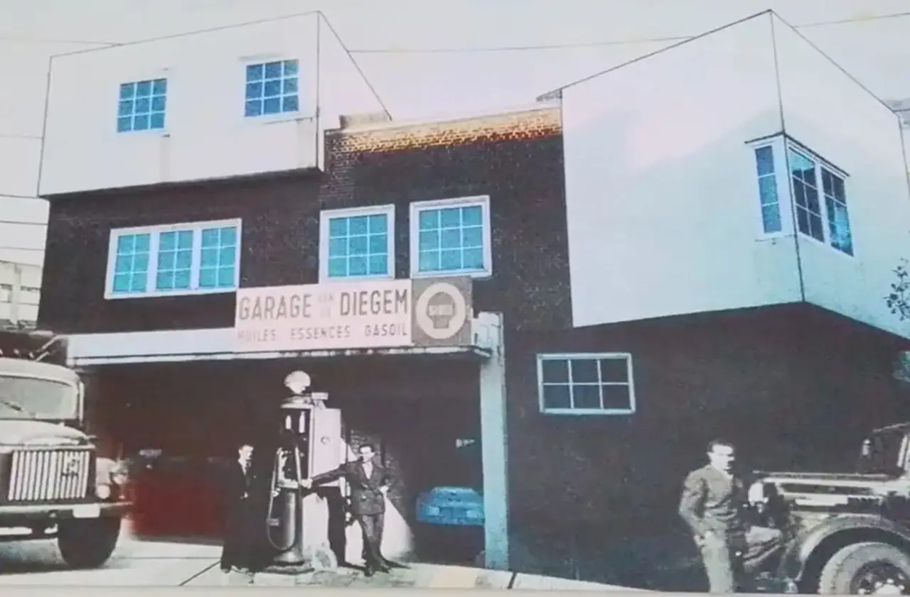 Het Kubistisch Huis als ‘Garage de Diegem’ (oude foto).