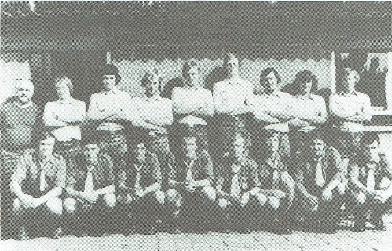 Gruppenfoto der Chiro-Jungen St. Tarcisius (1976).