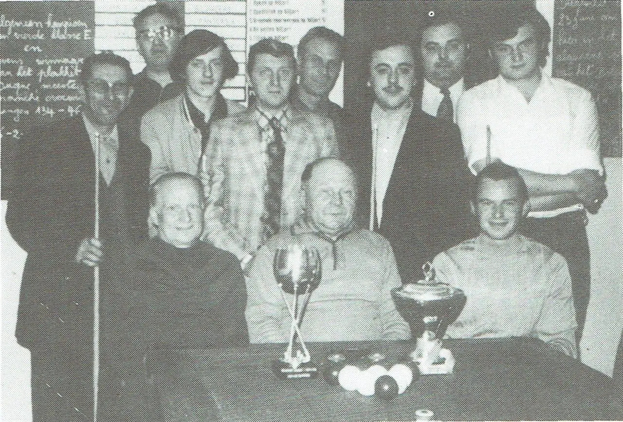 Billardklub Diegem-Lo in seinem ersten Jahr (1971).