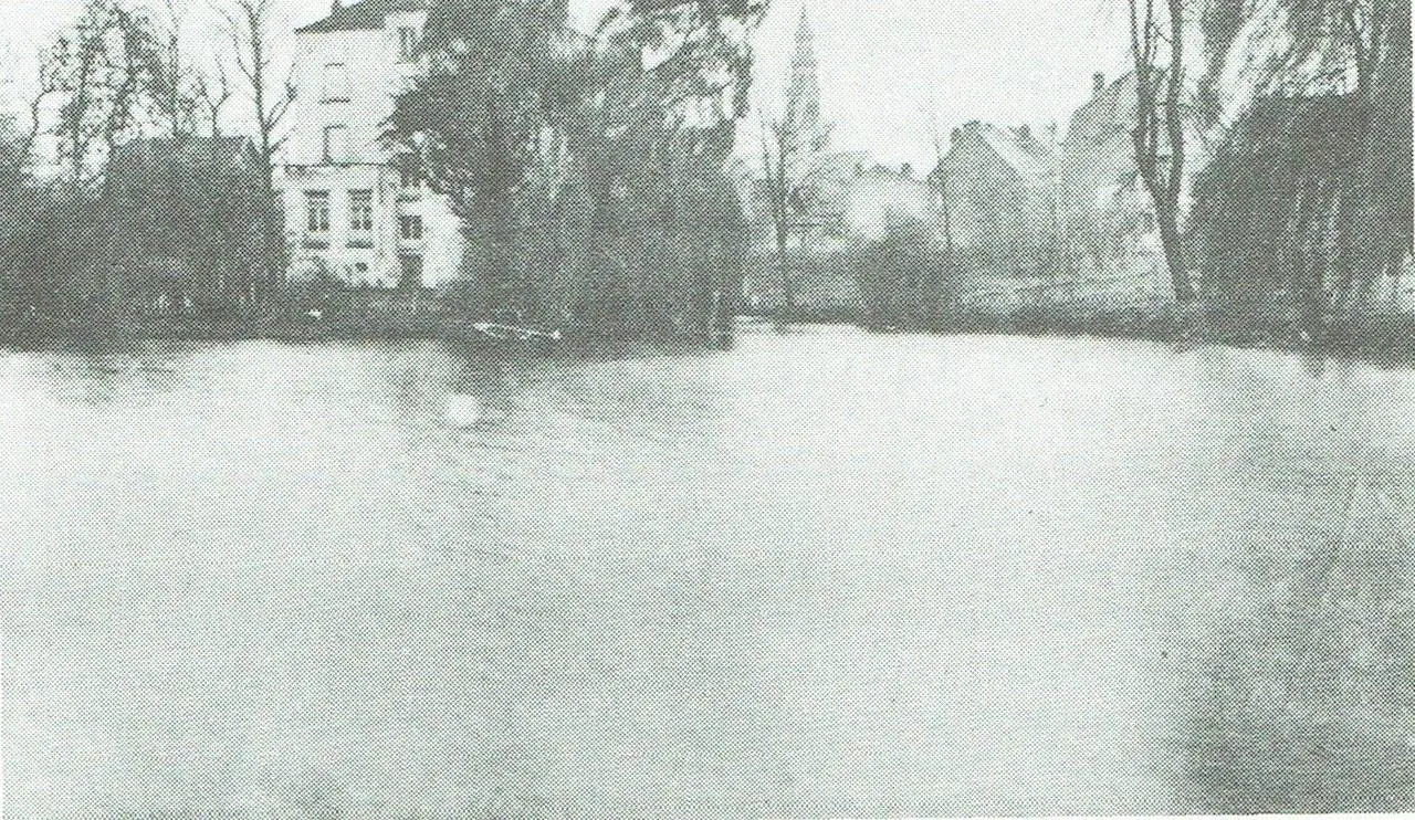 Kasteel De Reine, hotel-restaurant met visvijvers, in 1924.