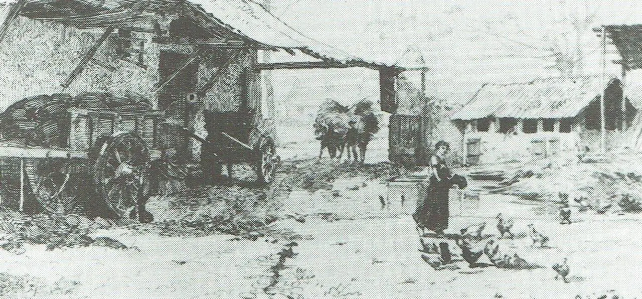 Louis Titz: oude hoeve te Diegem.
