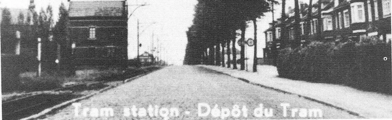 Das Straßenbahndepot am Haachtsesteenweg und Häuser von Diegem-Uitbreiding.