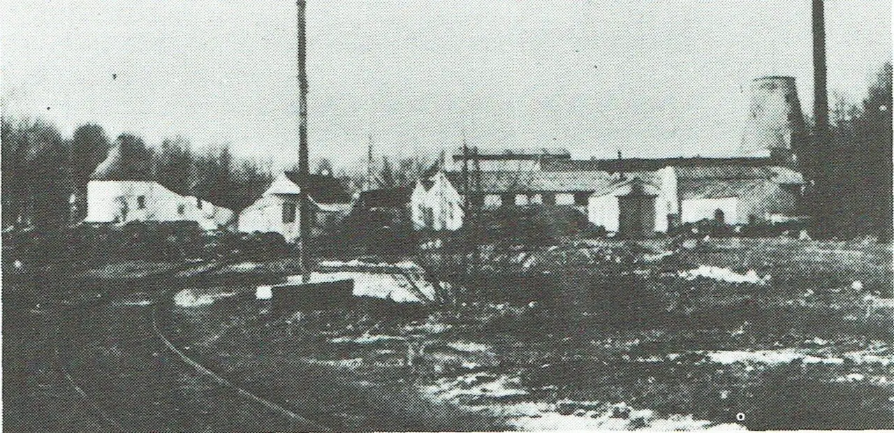 Oude prentkaart van de fabriek (1920).