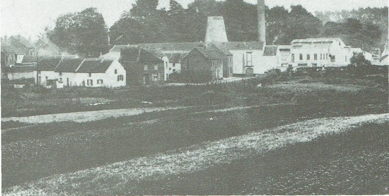 Panorama van de fabriek rond 1925.