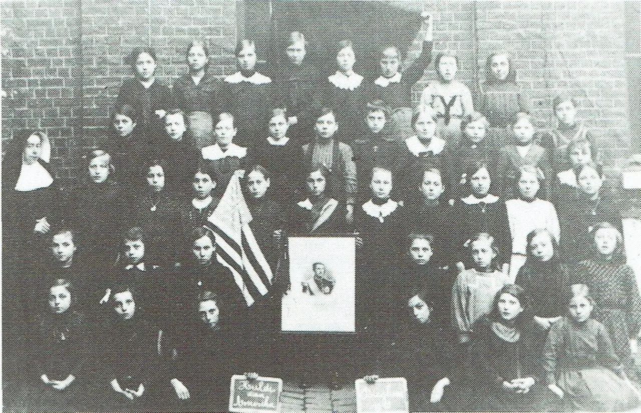 Freie Schule Diegem: ‚Dank an Amerika‘ (1915).