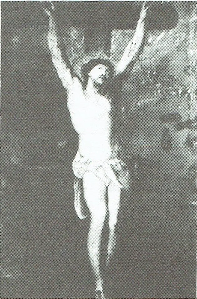 Gekreuzigter Christus in der Sakristei.