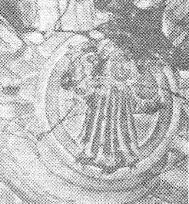 Schlussstein: das Jesuskind mit der Weltkugel.