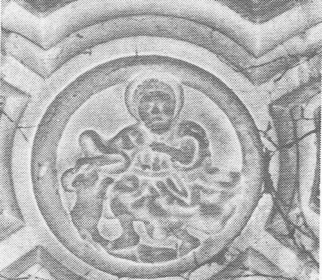 Schlussstein: Daniel in der Löwengrube.