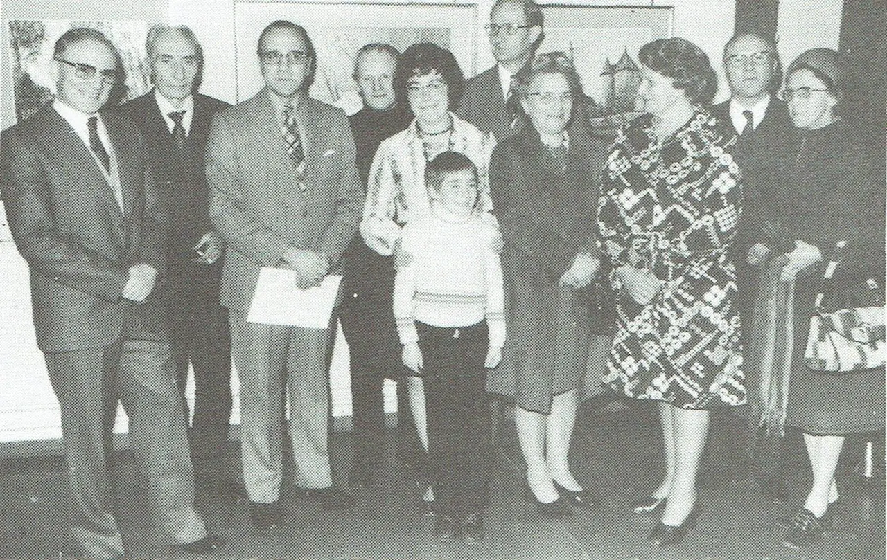 Tentoonstelling van Emiel Salu en Nand Bruyninckx in het cultureel centrum (1974).